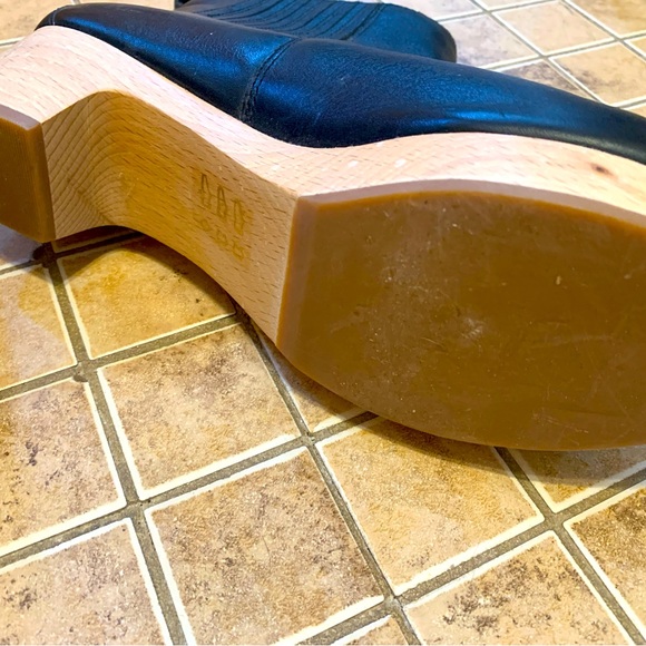 Madewell Clog Boot Black Leather Sz 8 - Picture 3 of 4